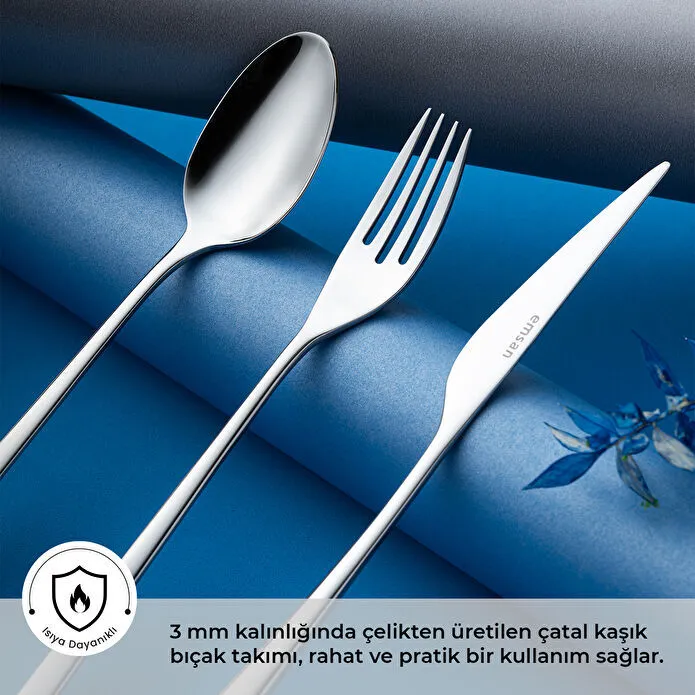 Emsan Bello 18 Parça 6 Kişilik Çatal Kaşık Bıçak Takımı