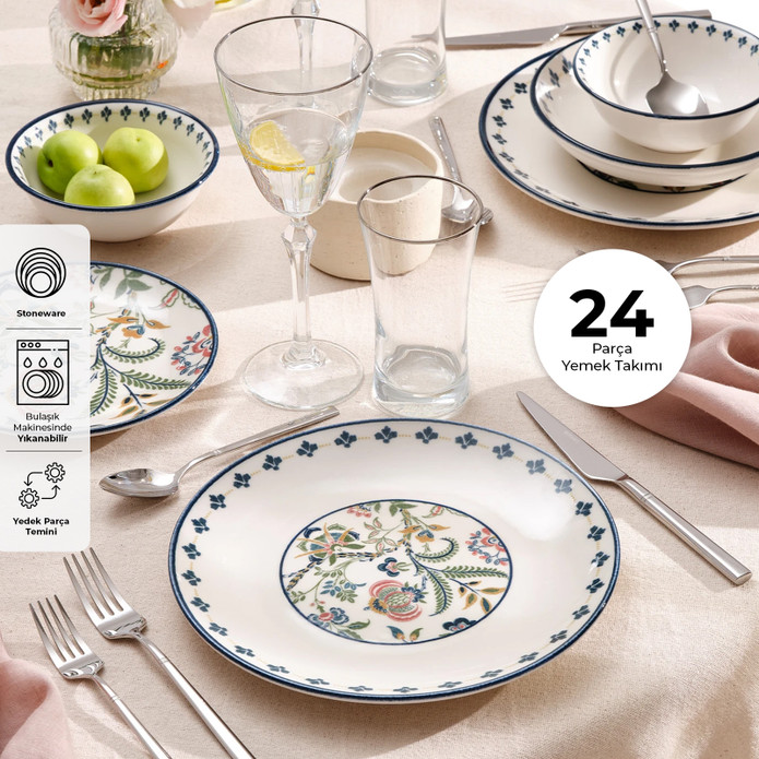 Emsan Kelsey 24 Parça 6 Kişilik Yemek Takımı