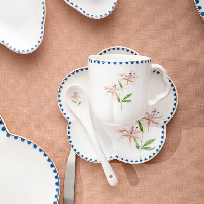 Emsan Lilium Porselen 32 Parça 6 Kişilik Kahvaltı/Servis Takımı