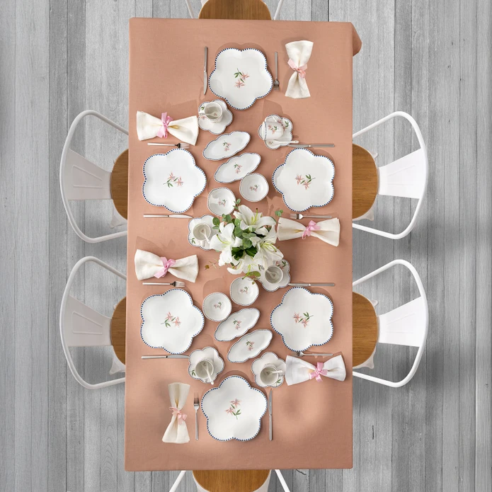 Emsan Lilium Porselen 32 Parça 6 Kişilik Kahvaltı/Servis Takımı