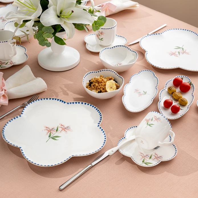 Emsan Lilium Porselen 32 Parça 6 Kişilik Kahvaltı/Servis Takımı