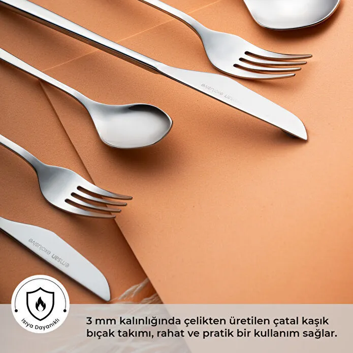 Emsan Alisa 84 Parça 12 Kişilik Kutulu Çatal Kaşık Bıçak Takımı