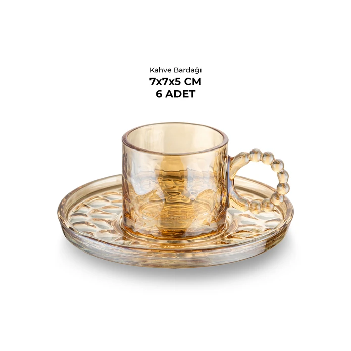 Emsan Çifte Kavrulmuş 100 ml 6'lı Kahve Fincan Takımı