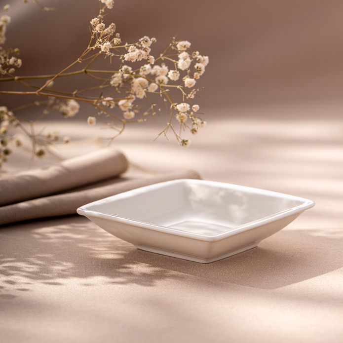 Emsan Pamukkale Kare Çukur Tabak 10 cm