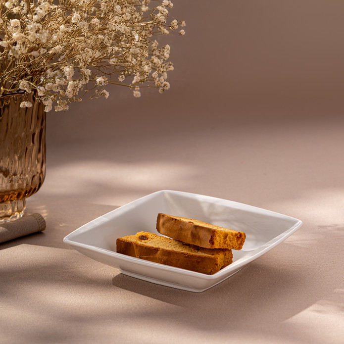 Emsan Pamukkale Kare Çukur Tabak 15 cm 