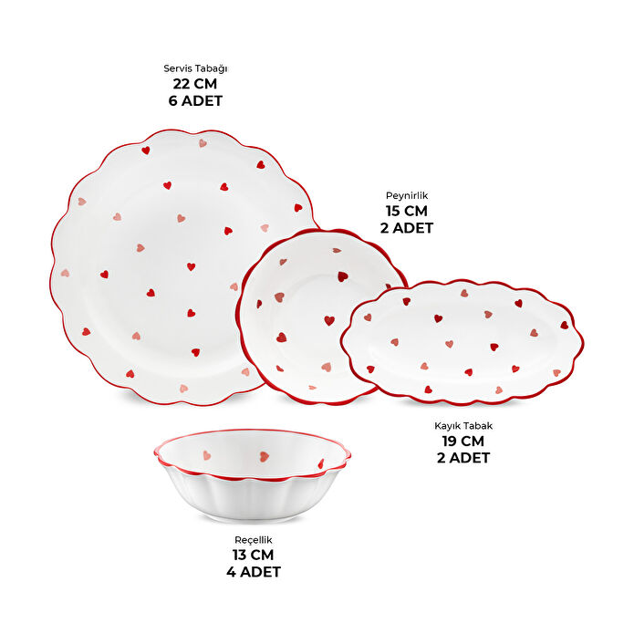Emsan Sweetheart 14 Parça 6 Kişilik Kahvaltı Takımı