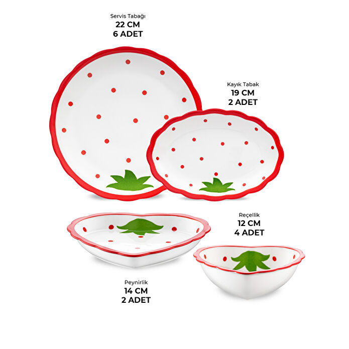 Emsan Loveberry 14 Parça 6 Kişilik Kahvaltı Takımı
