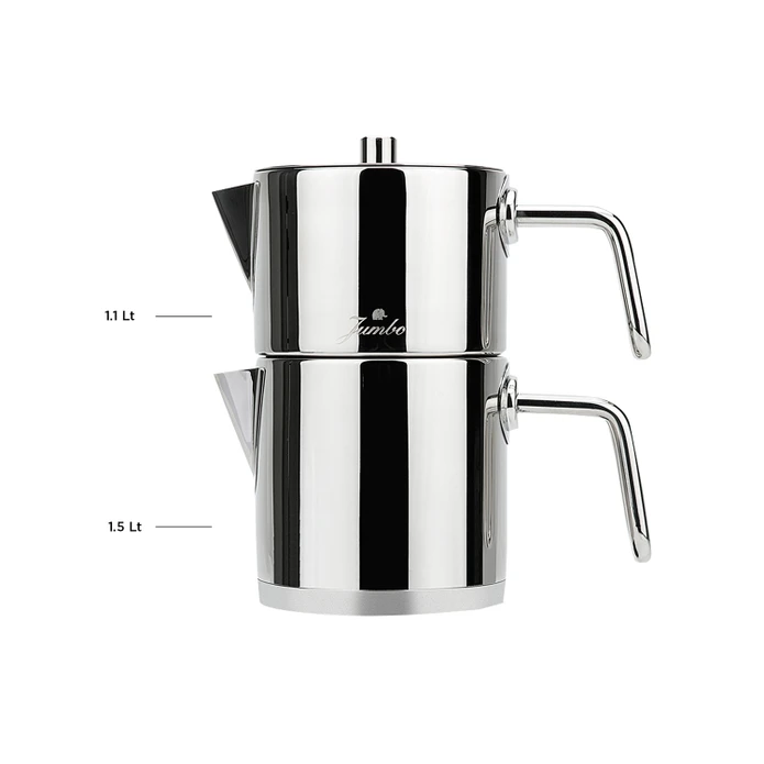 Jumbo Metalix Full Metal Çaydanlık
