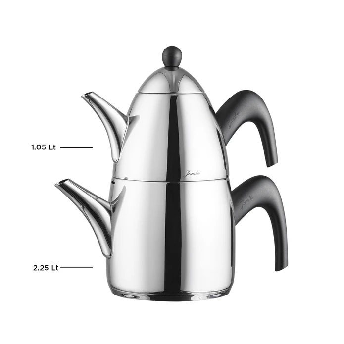 Jumbo 6500 Siyah Midi Çaydanlık 3,3 Lt