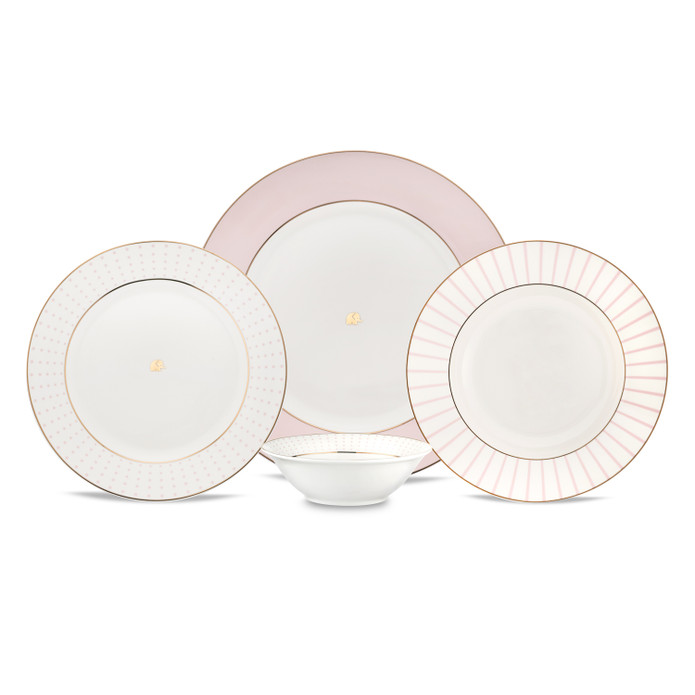 Jumbo Navy 24 Parça 6 Kişilik Yemek Takımı Pink