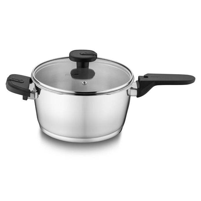 Jumbo Prime Master 4 + 6L Çelik 2 Parça Düdüklü Tencere Seti 