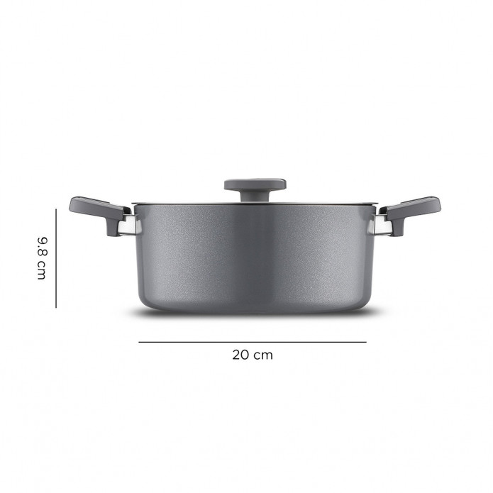 Jumbo Swiss Crystal 7 Parça Tencere Seti Grey