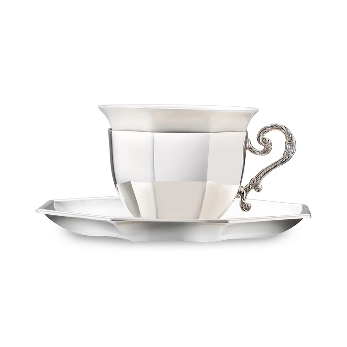 Jumbo Timeless MMXXV Tek Kişilik Kahve Fincan Seti Silver