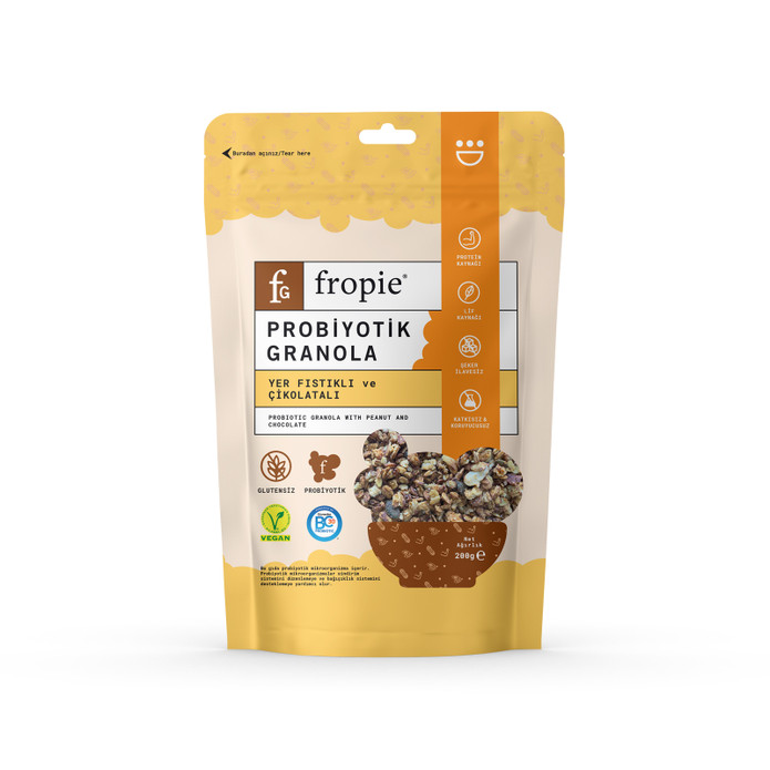 Fropie Yerfıstıklı Çikolatalı Probiyotik Granola 200 Gr