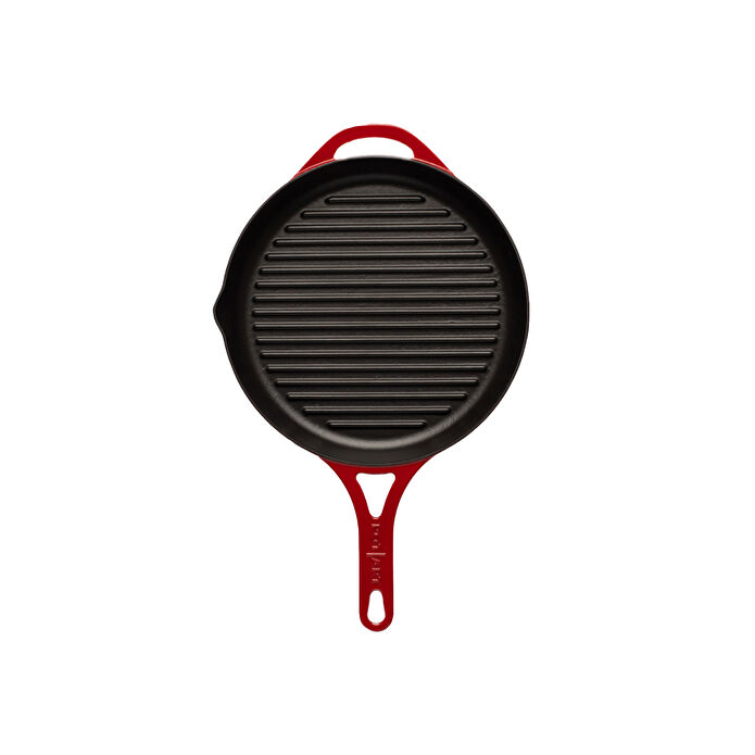 Pot Art Kırmızı Döküm Grill Tava 28 cm