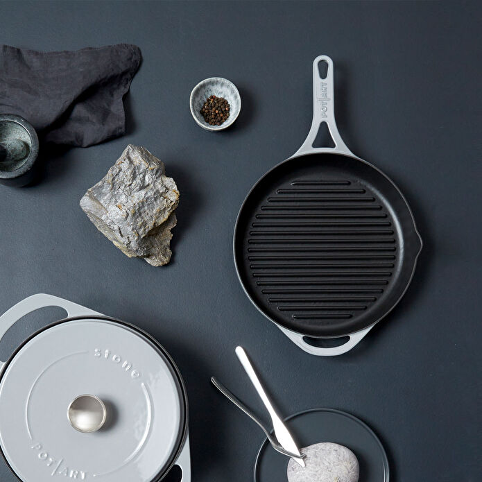 Pot Art Grill Döküm Tava Gri 28 cm
