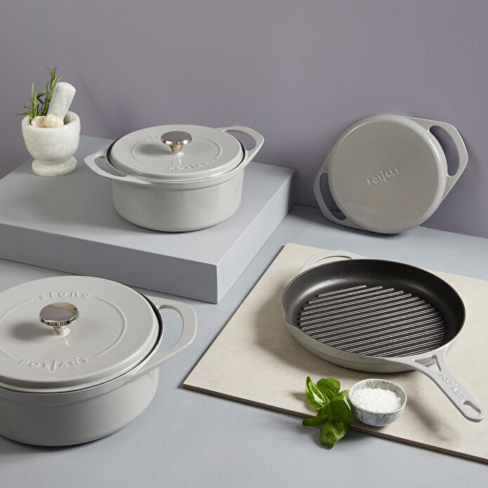 Pot Art Grill Döküm Tava Gri 28 cm