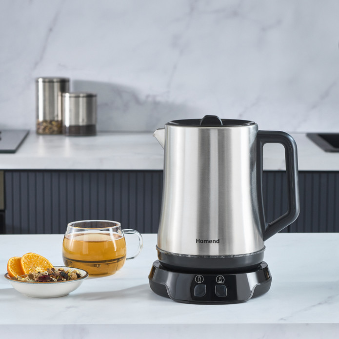 Homend Royaltea Elegant 1775h Konuşan Çay Makinesi Inox Siyah