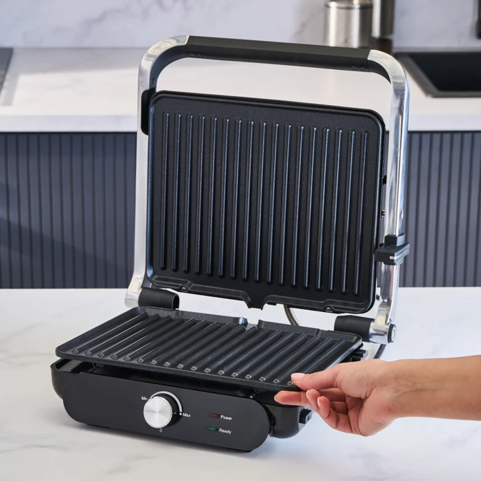 Homend Grilliant 1366H Inox Gövdeli Çıkarılabilir Döküm Plakalı Tost ve Izgara Makinesi