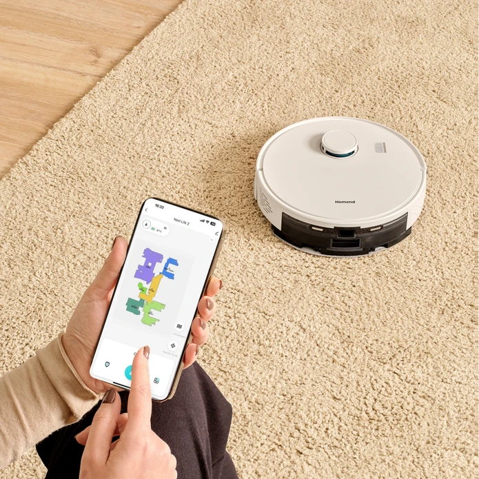 Homend Alex Laser Power 1289H Otomatik Boşaltım Sistemli Yeni Nesil Moplu 5 KPA Robot Süpürge Beyaz
