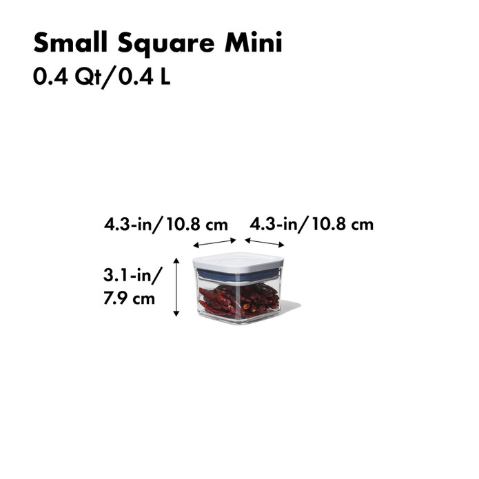 Oxo Pop Small Square Mini Saklama Kabı 0.4 lt