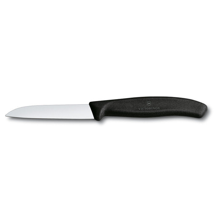 Victorinox Soyma Bıçağı Düz Siyah 8 cm