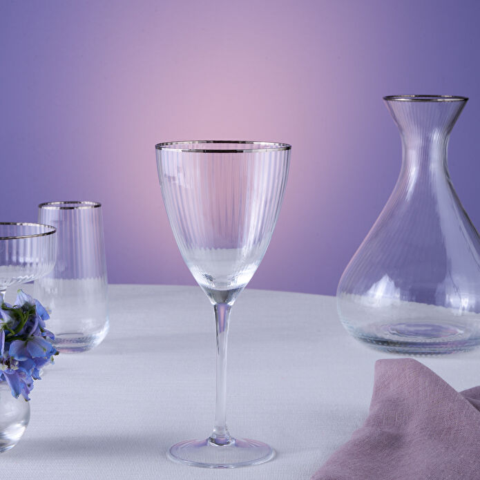 Karaca Fine Pearl 37 Parça Bardak Seti Platin