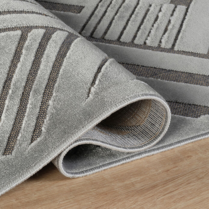 Kaşmir Halı 7/24 İskandinav Kopenhag Gri 50x80 cm