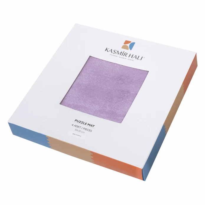 Kaşmir Halı Puzzle Mat Mor 30x30 cm