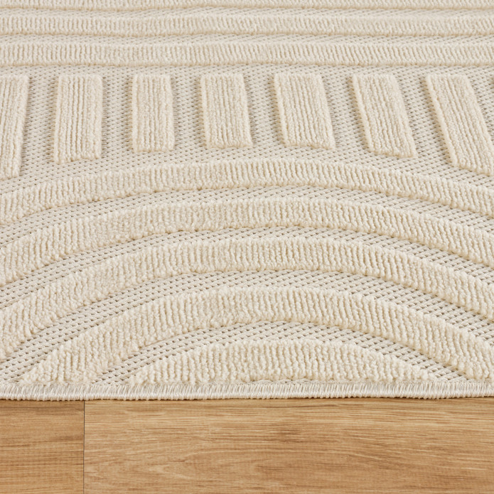 Kaşmir Halı İskandinav Rune White 100x300 cm