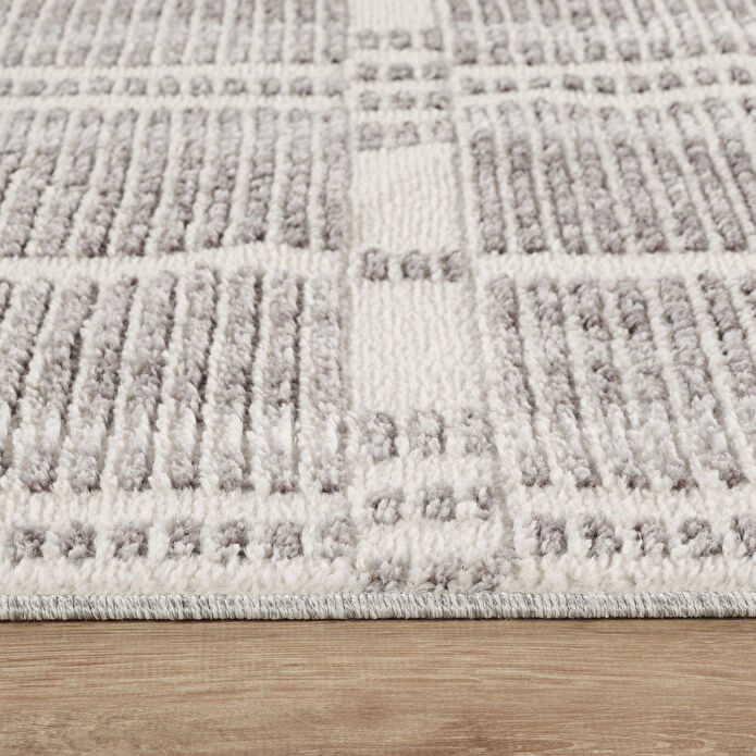  Kaşmir Halı 7/24 İskandinav Velar Gri 50x80 cm