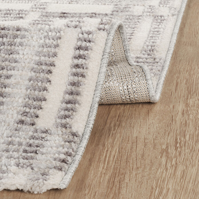  Kaşmir Halı 7/24 İskandinav Velar Gri 80x300 cm