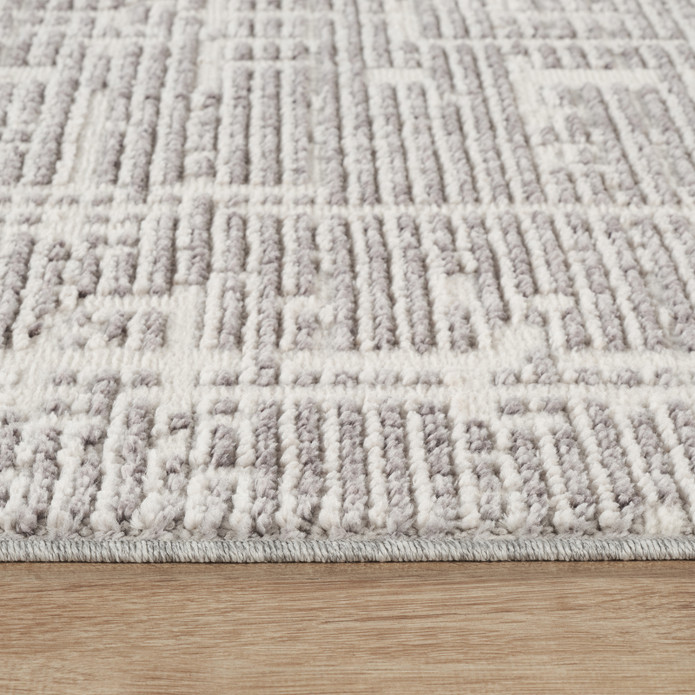  Kaşmir Halı 7/24 İskandinav Sten Gri 100x300 cm