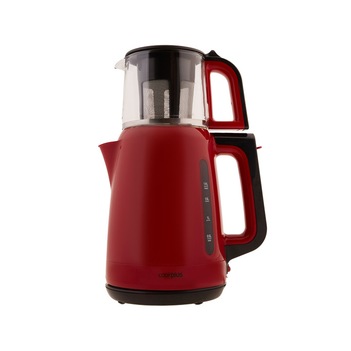 Cookplus 1501 Enerji Tasarruflu Kettle Çay Makinesi Retro Kırmızı