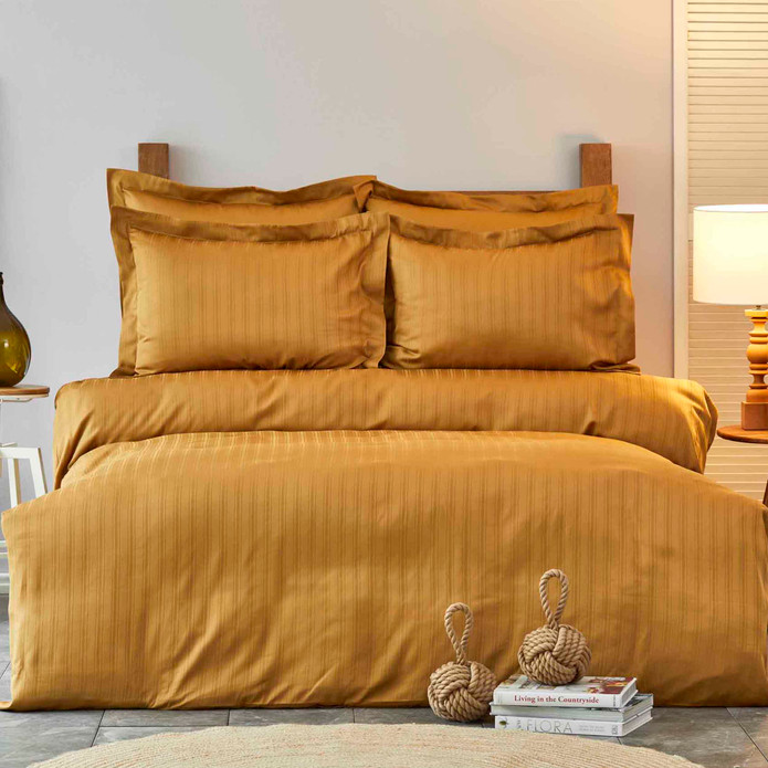 Karaca Home Charm Bold Hardal %100 Pamuk Çift Kişilik Nevresim Takımı