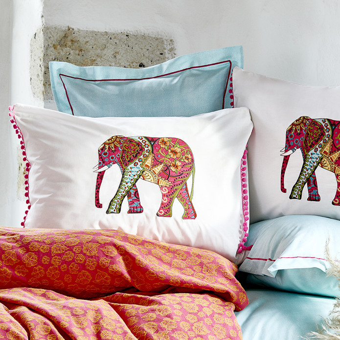 Karaca Home Elephant Fuşya Çift Kişilik Nish Set