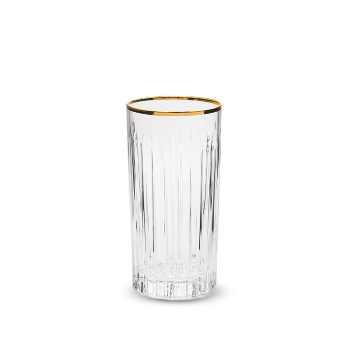 RCR Timeless 6'lı Altın Rimli Meşrubat Bardağı Seti 440 ml