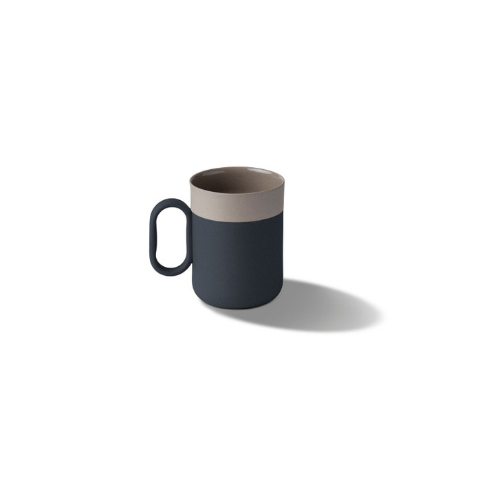 Esma Dereboy Capsule El Yapımı Porselen Kahve Fincanı 80 ml Siyah/Taş Rengi