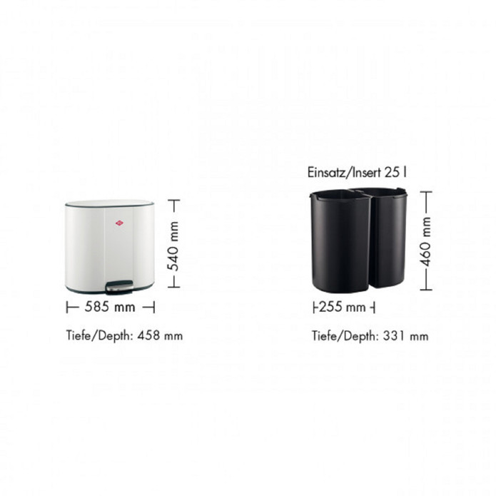 Wesco Multi Colletcor 2 Çöp Kutusu Beyaz