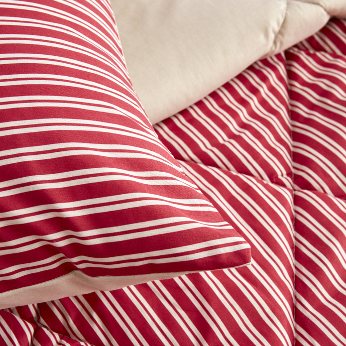 Nautica Home Maritime Stripe Çift Kişilik Comfort Set Red