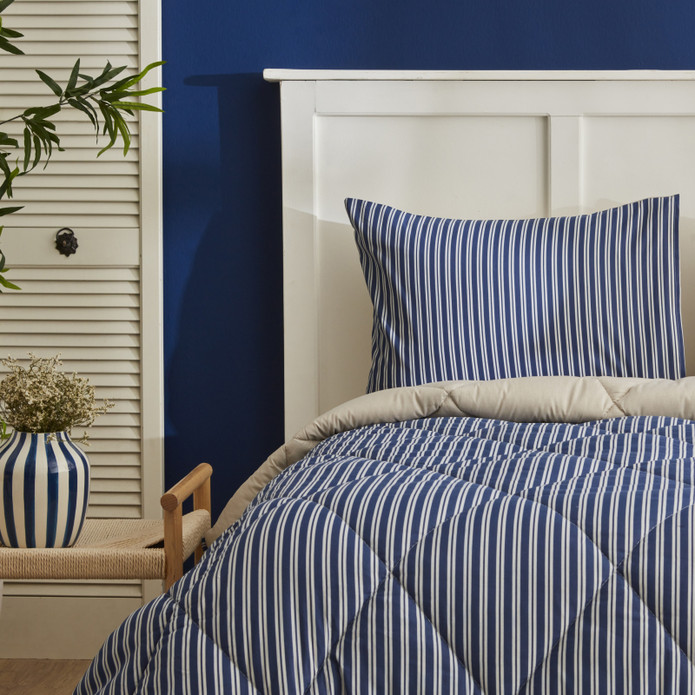 Nautica Home Maritime Stripe Çift Kişilik Comfort Set Blue
