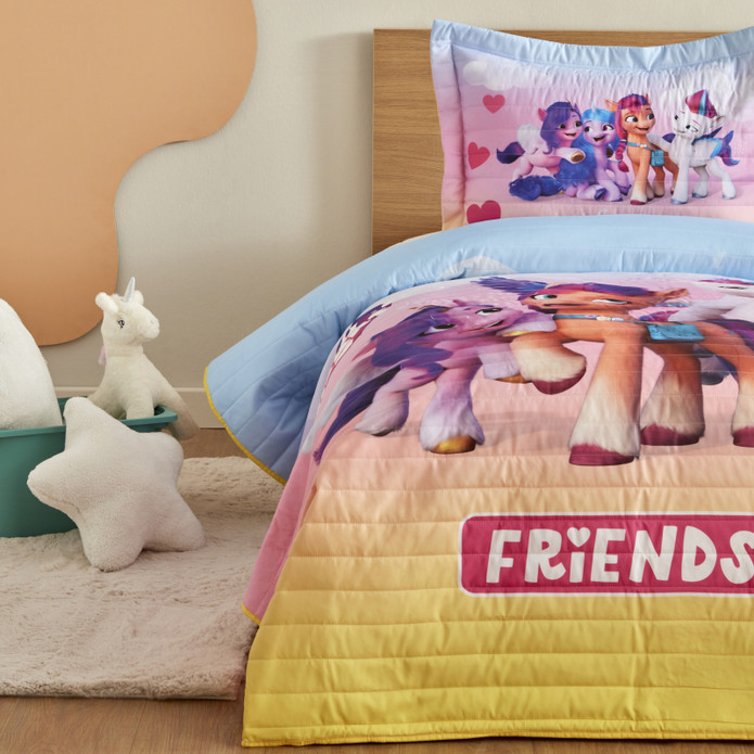 My Little Pony By Karaca Home Friendship Sarı Tek Kişilik Yatak Örtüsü