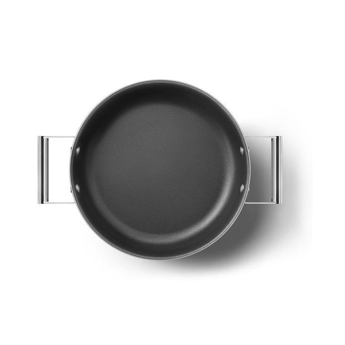 Smeg Cookware Krem Tencere Cam Kapaklı 28 cm