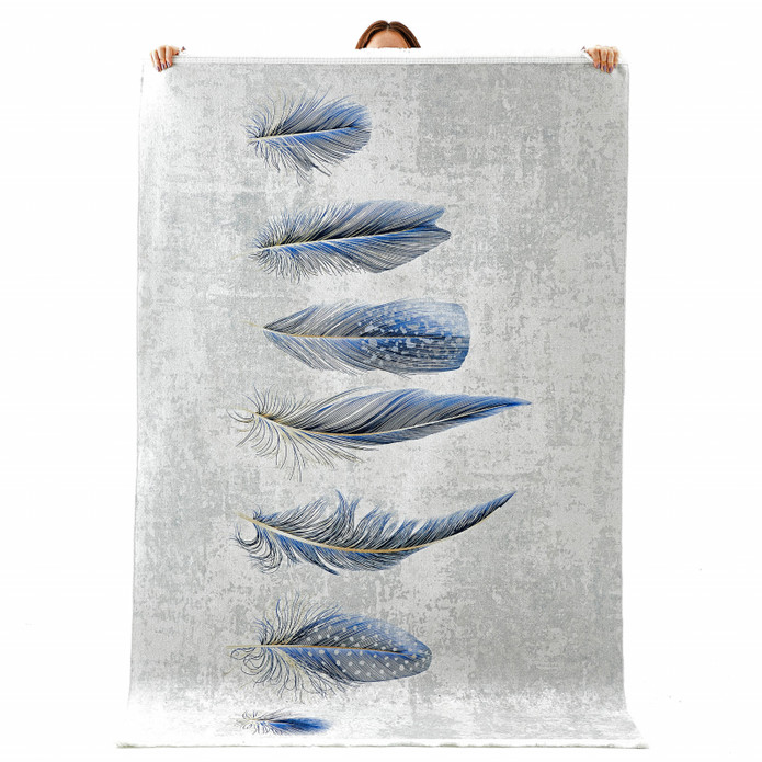 Kaşmir Halı Dekoratif Art Mutfak Feather 80x150 cm