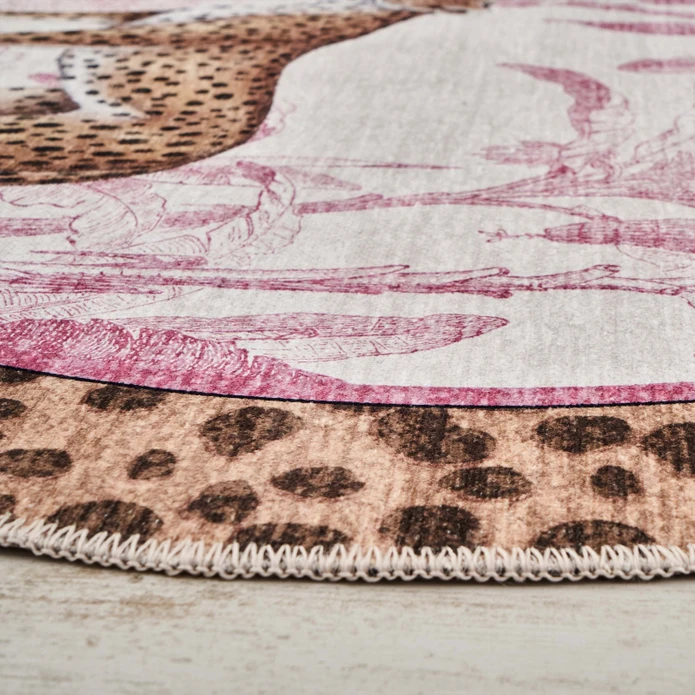 Kaşmir Halı Dekoratif Art Trend Jungle Cheetah 120x120 cm