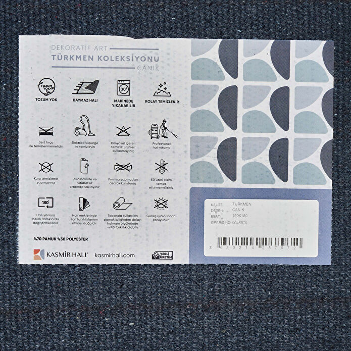 Kaşmir Halı Dekoratif Art Türkmen Canik 80x300 cm