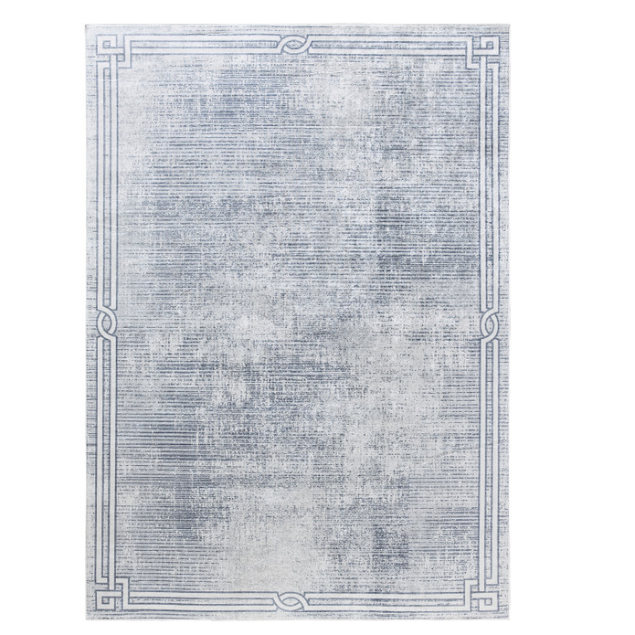 Sare By Kaşmir Halı Bordure Grey Yıkanabilir Kaymaz Taban 160x230 cm