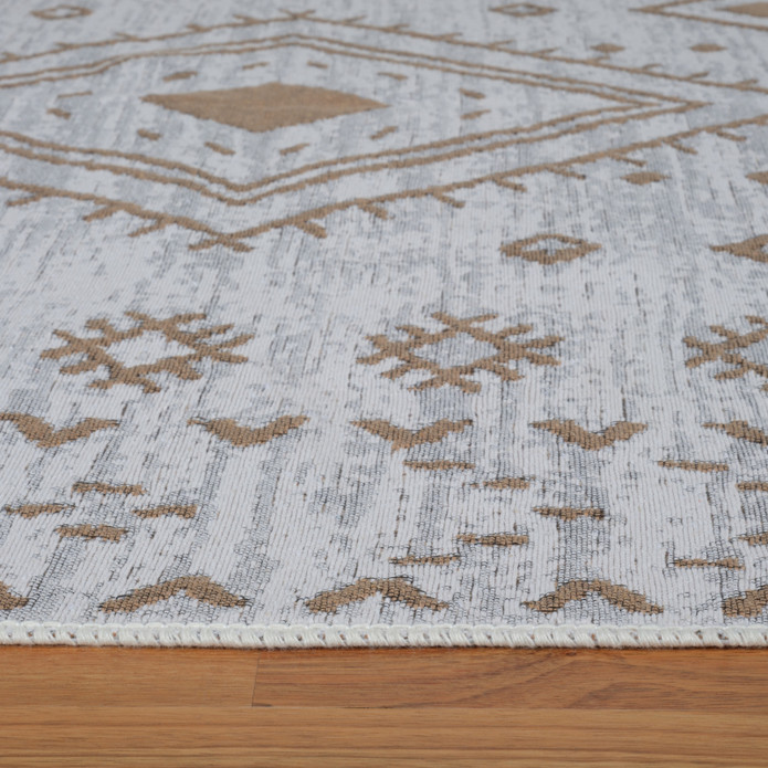 Kaşmir Halı 7/24 Kilim Jüt Hatka Beige 80x300 cm