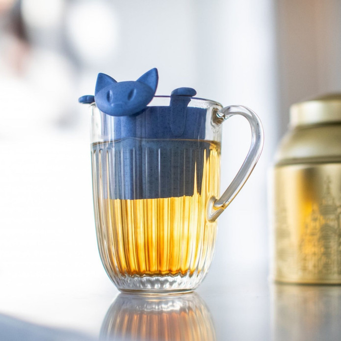 Koziol Kedili Çay Süzgeci Mavi 