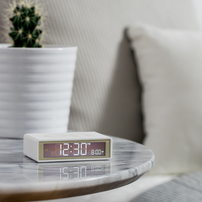 Lexon Flip Plus Alarm Saat Beyaz